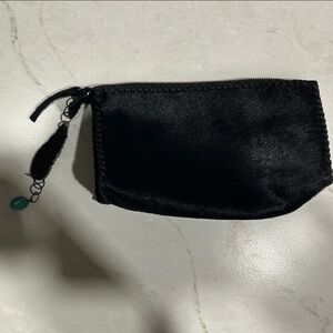 Rebecca Norman Clutch - Black Faux Fur Pouch with Charm…Adorable